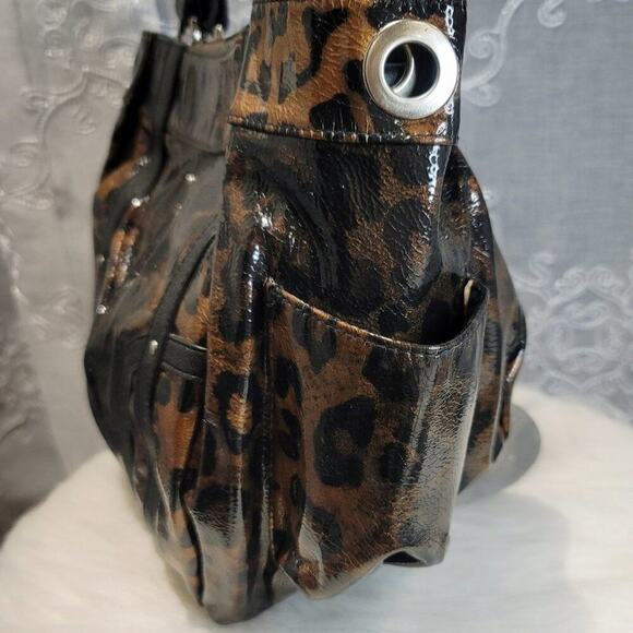 Miche Lisa Demi Shell in Bronze and Black Patent Faux Leather Leopard Print - Picture 4 of 11